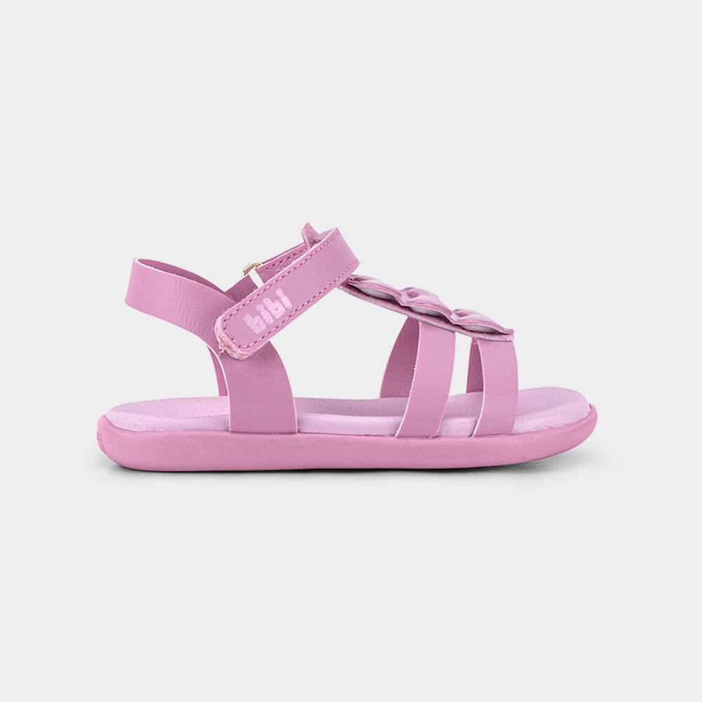 Sandália Infantil Bibi Baby Soft II Rosa de Corações