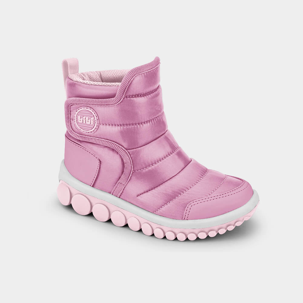 Bota Infantil Bibi Roller 2.0 Drop Rosa com Pelinho