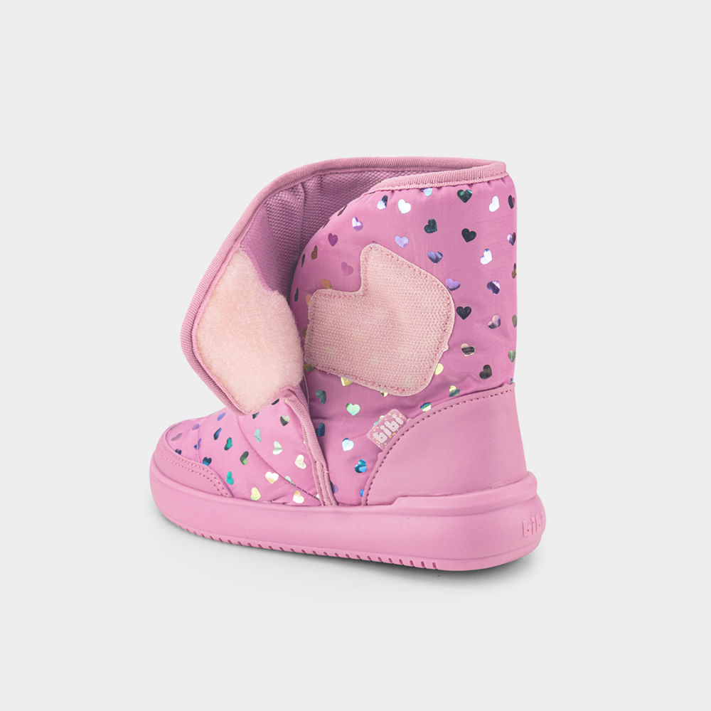 Bota Infantil Bibi Urban Basic Drop Rosa de Coração