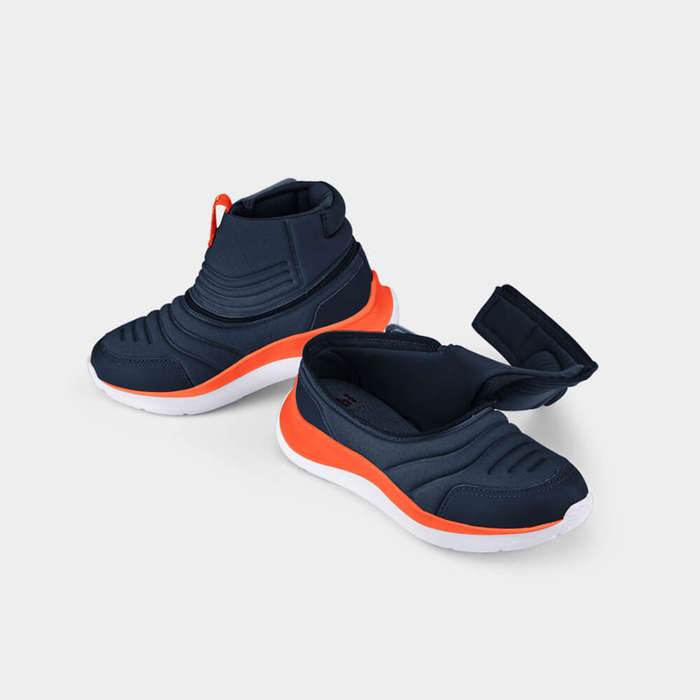 Bota Infantil Bibi Para Todos Azul e Laranja 1177009