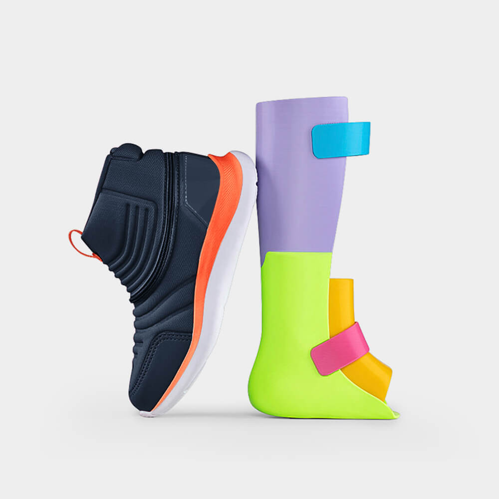 Bota Infantil Bibi Para Todos Azul e Laranja 1177009