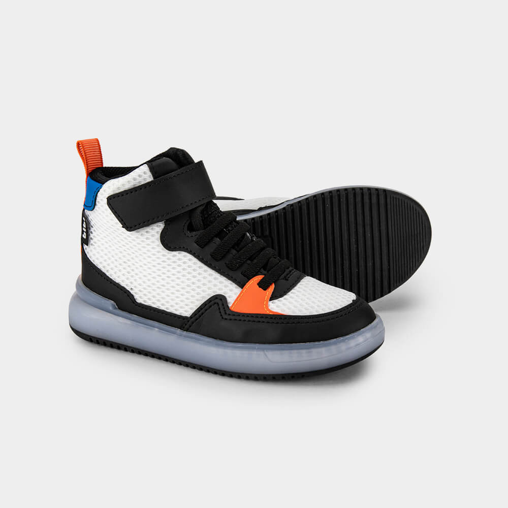 Abotinado Infantil de Luz High Sneakers Preto