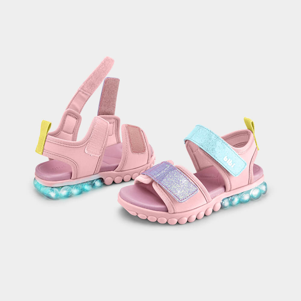 Sandália Infantil de Luz Bibi Summer Roller Light Rosa