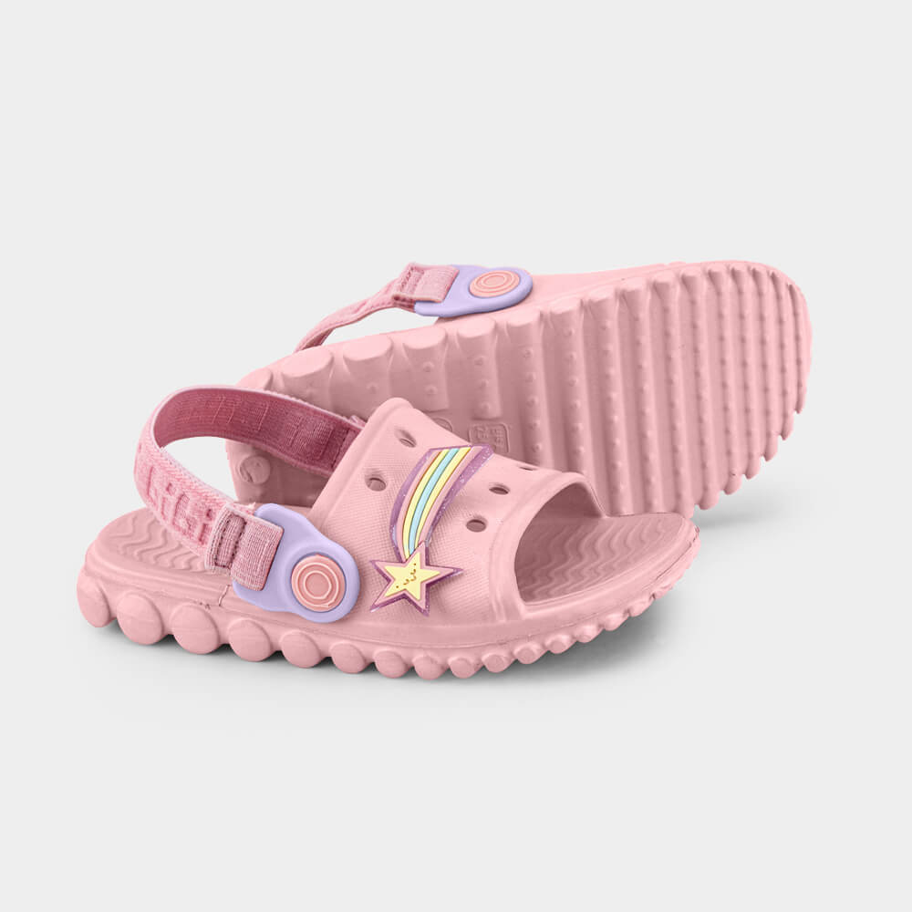 Chinelo Infantil Bibi Sun Slide Rosa de Estrela
