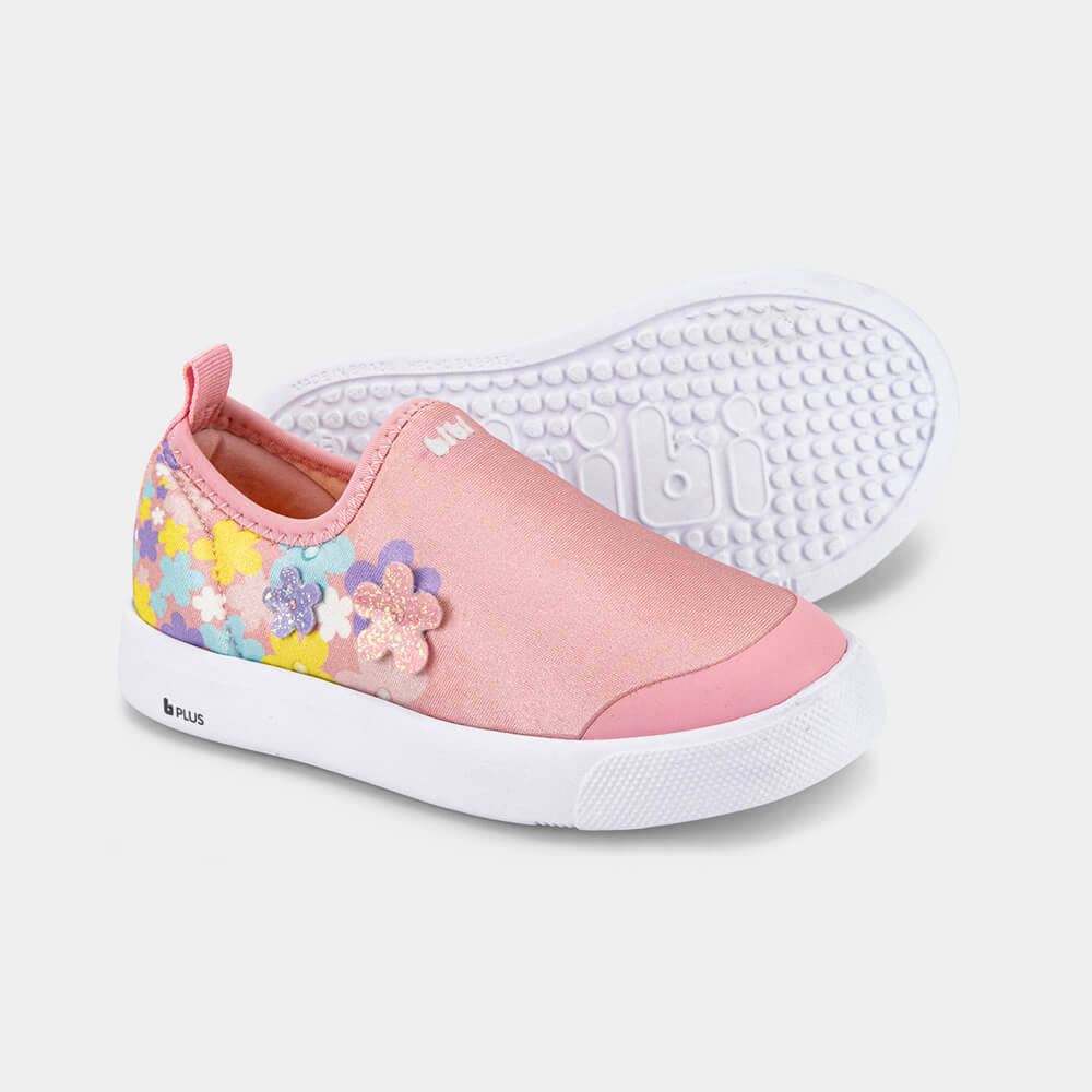 Tênis Infantil Bibi Agility Mini II Rosa com Flores