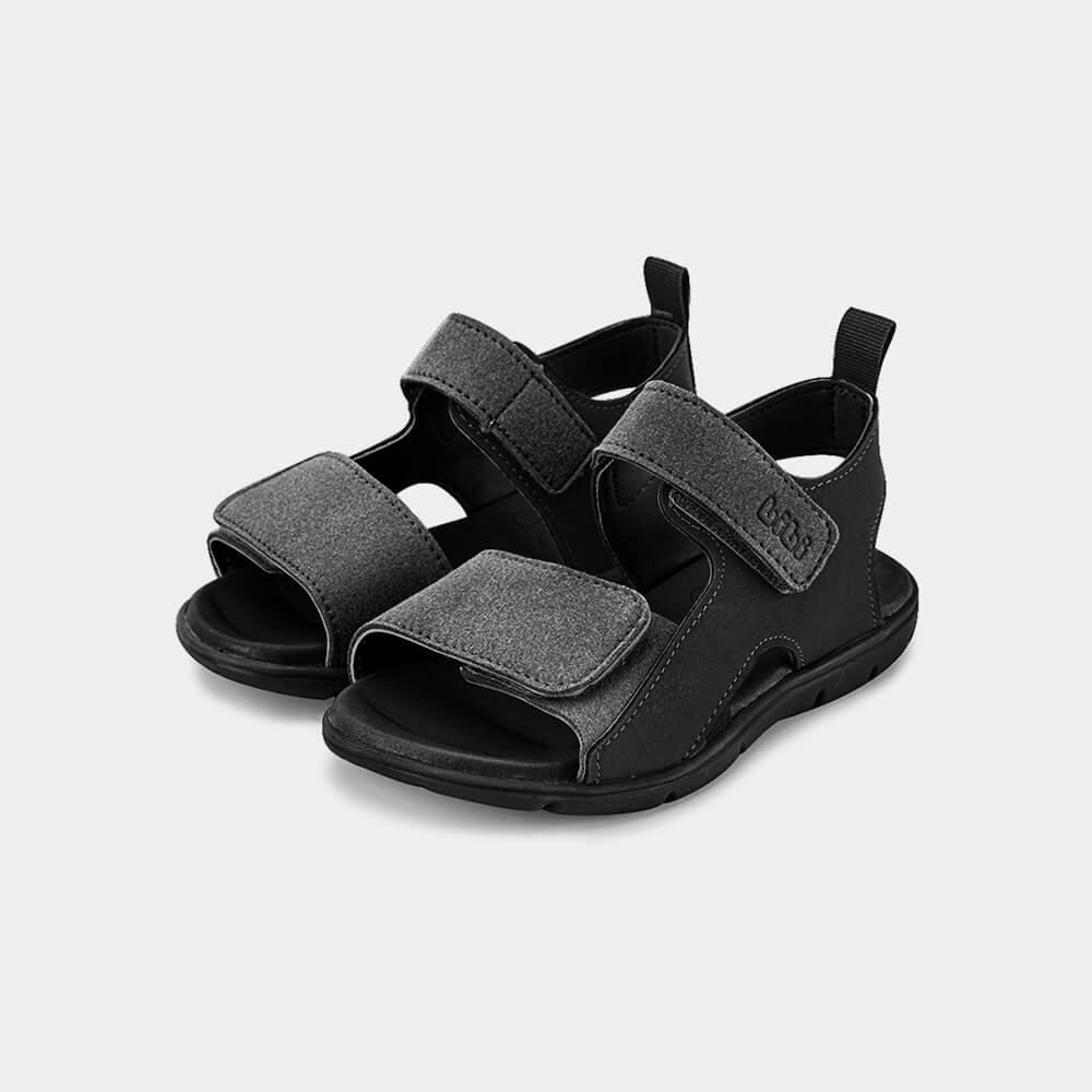 Sandália Infantil Bibi Basic Sandals Kids Preta com Grafite