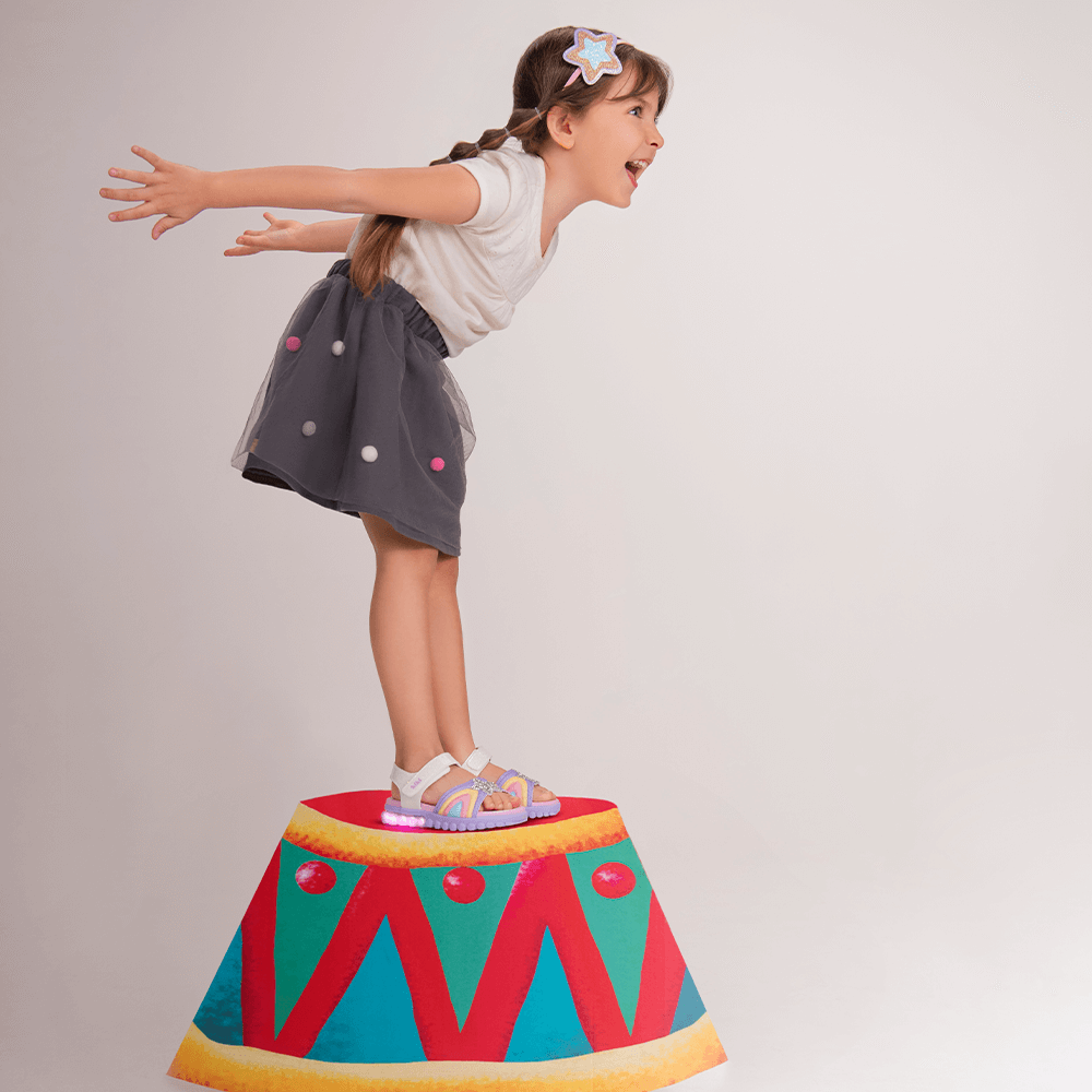 Sandália Infantil de Luz Bibi Summer Roller Light Branca de Estrela