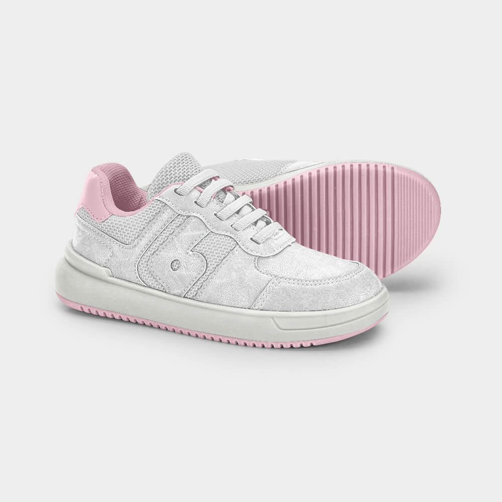 Tênis Infantil Bibi B College Branco com Rosa