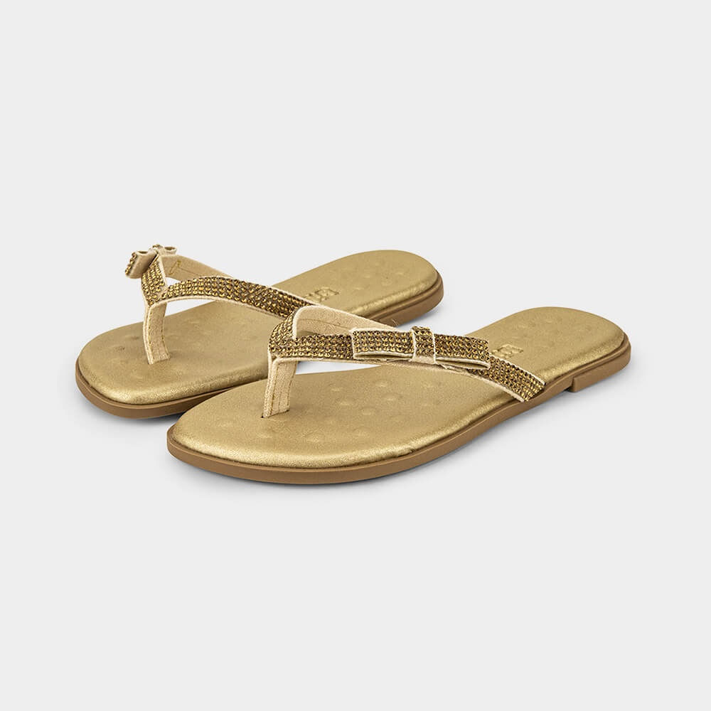 Chinelo Infantil Bibi Shine Kids Dourada