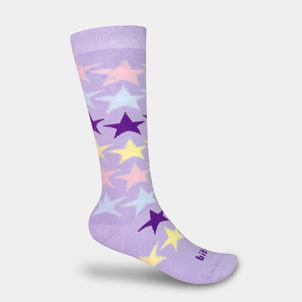 Meia Infantil Bibi Mini Lilás de Estrela 19/22