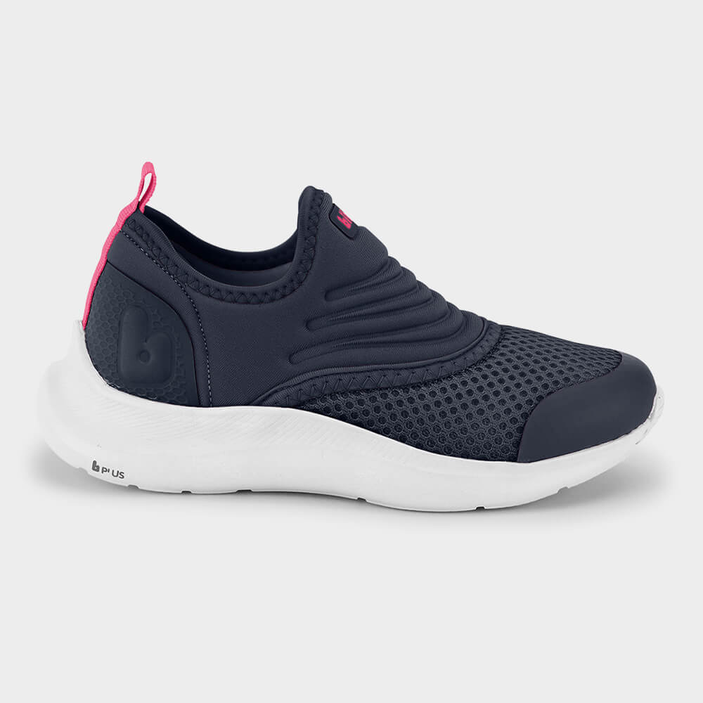 Tênis Infantil Bibi Action Azul Marinho com Rosa