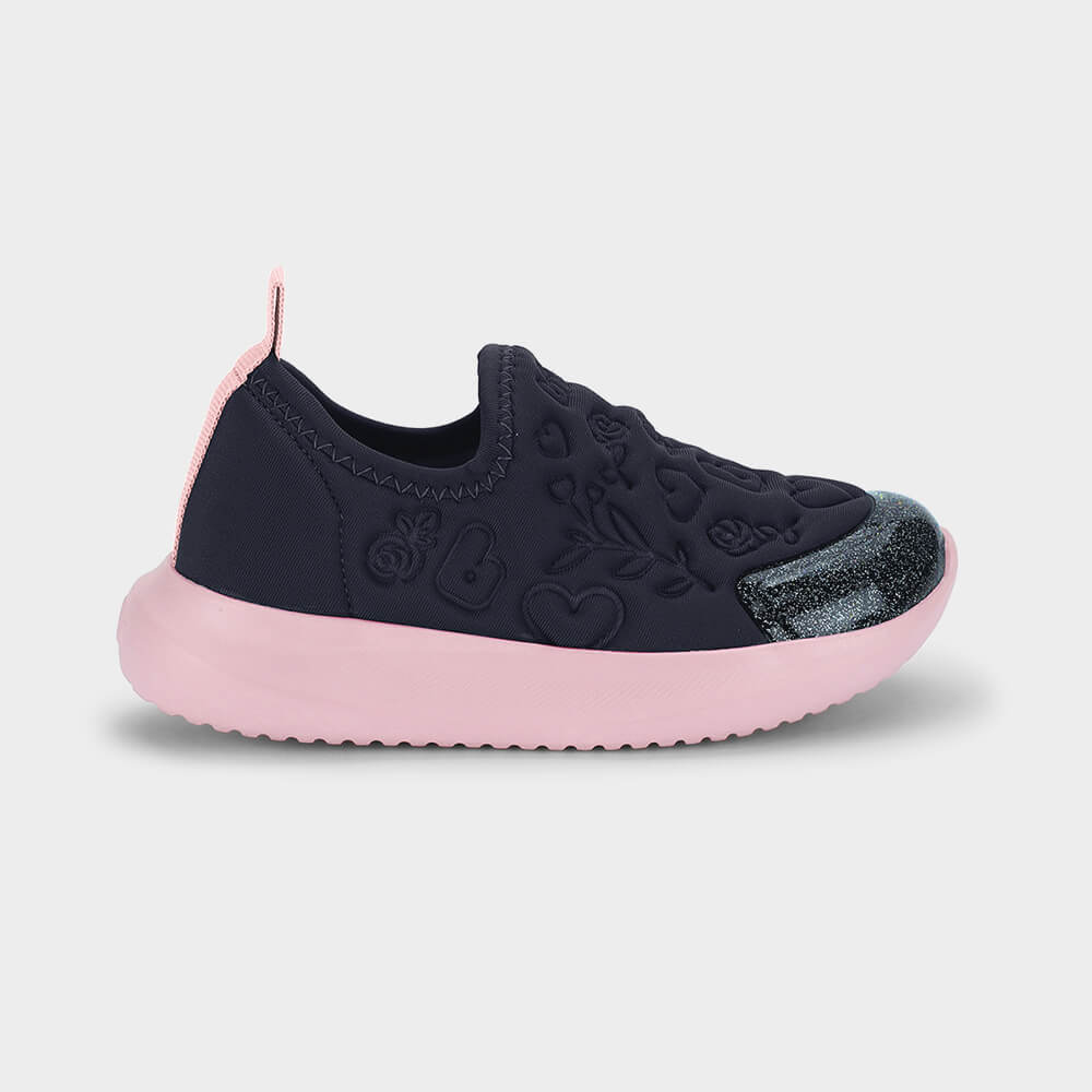 Tênis Infantil Bibi Flash Azul Marinho com Rosa
