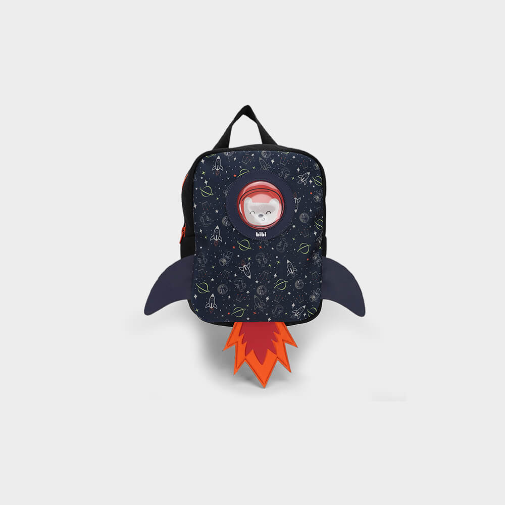 Mochila Infantil Bibi Azul Marinho de Foguete