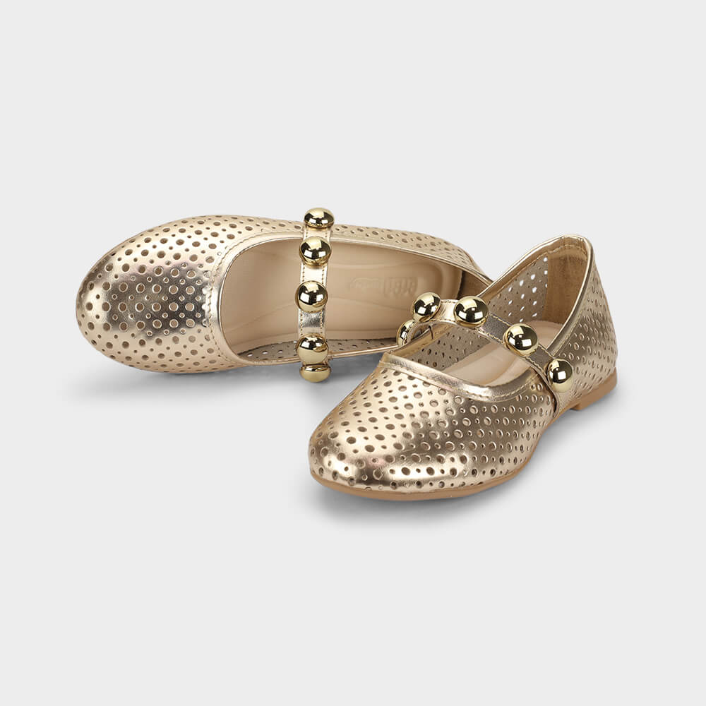 Sapatilha Infantil Bibi Ballerina Basic Dourada 1238044