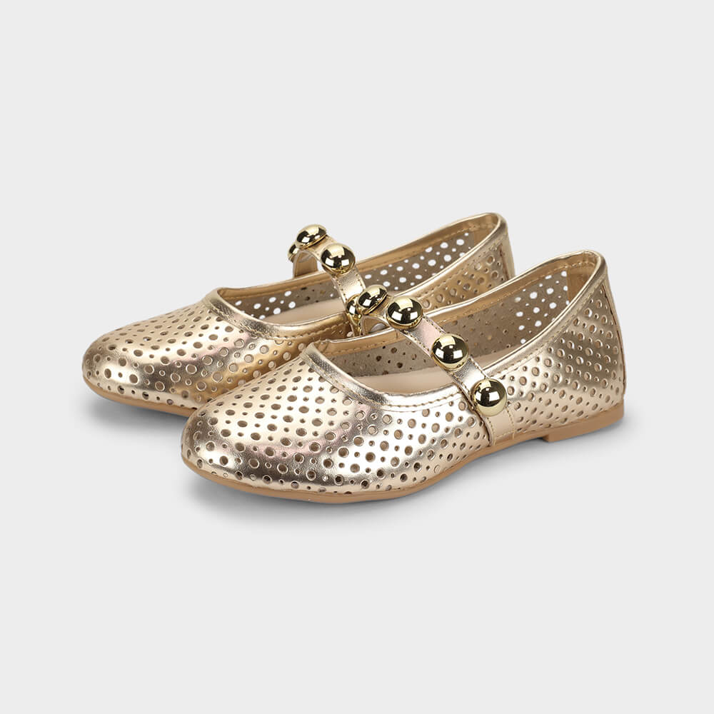 Sapatilha Infantil Bibi Ballerina Basic Dourada 1238044