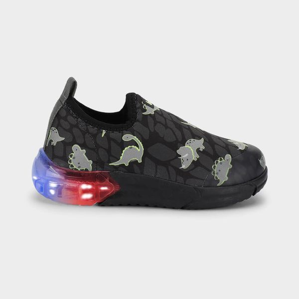 Tênis Infantil Bibi Space Preto de Dino 28