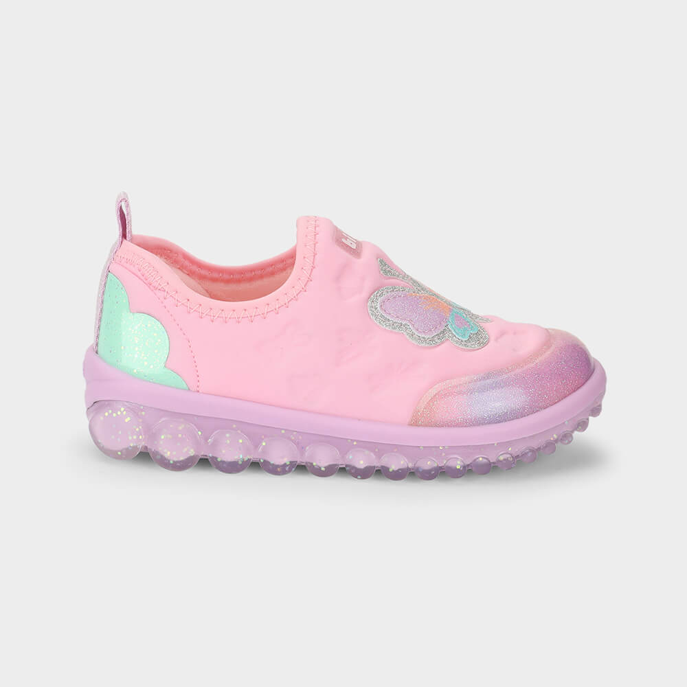 Tênis Infantil Bibi Roller 2.0 Rosa de Borboleta