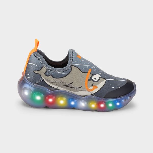 Tênis Infantil de Luz Bibi Roller Celebration 3.0 Azul de Tubarão 30