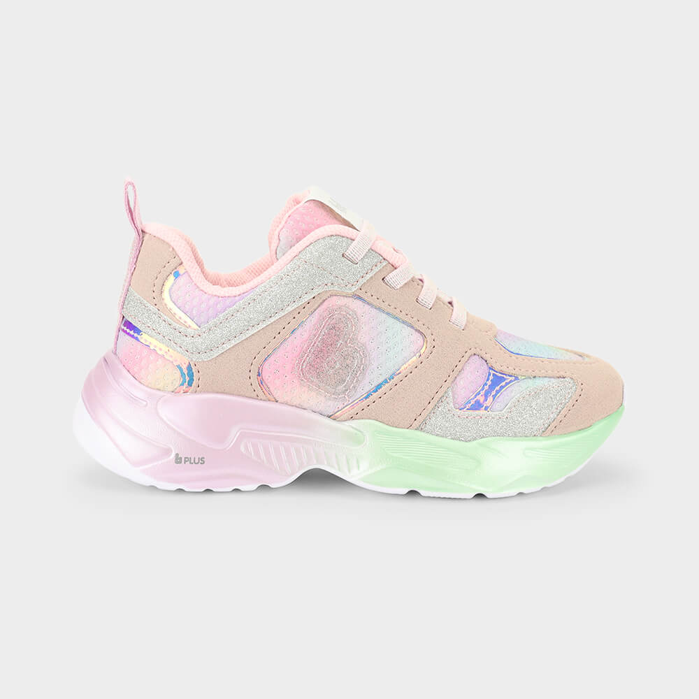 Tênis Infantil Bibi Pegasus Rosa com Prata