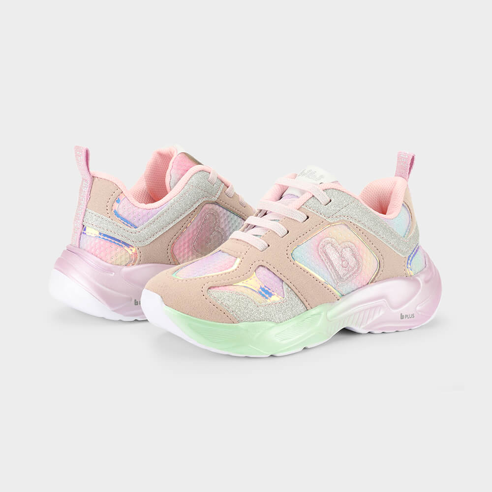 Tênis Infantil Bibi Pegasus Rosa com Prata