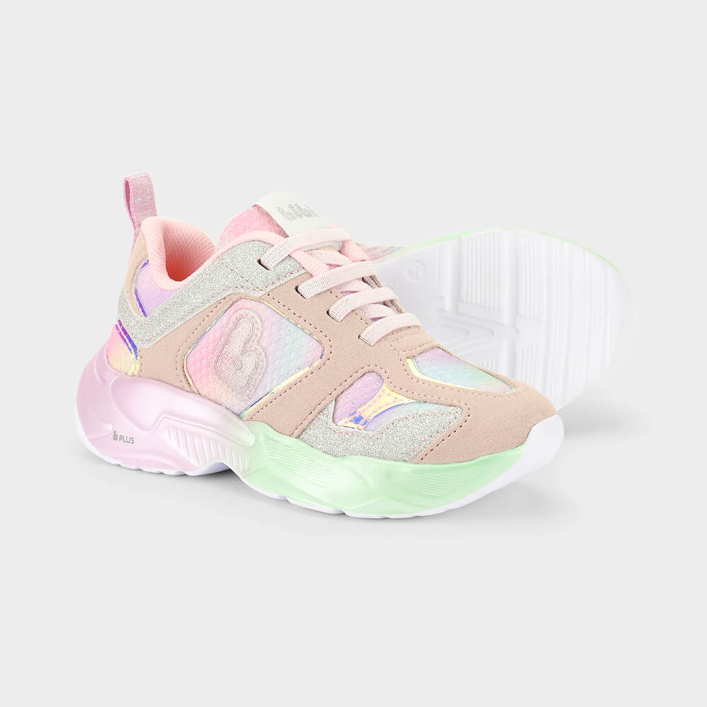 Tênis Infantil Bibi Pegasus Rosa com Prata