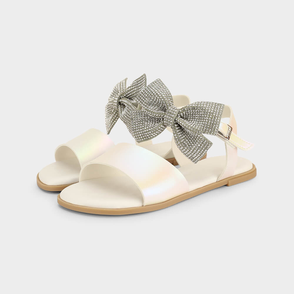 Sandália Infantil Bibi Shine Kids Branca Perolizada