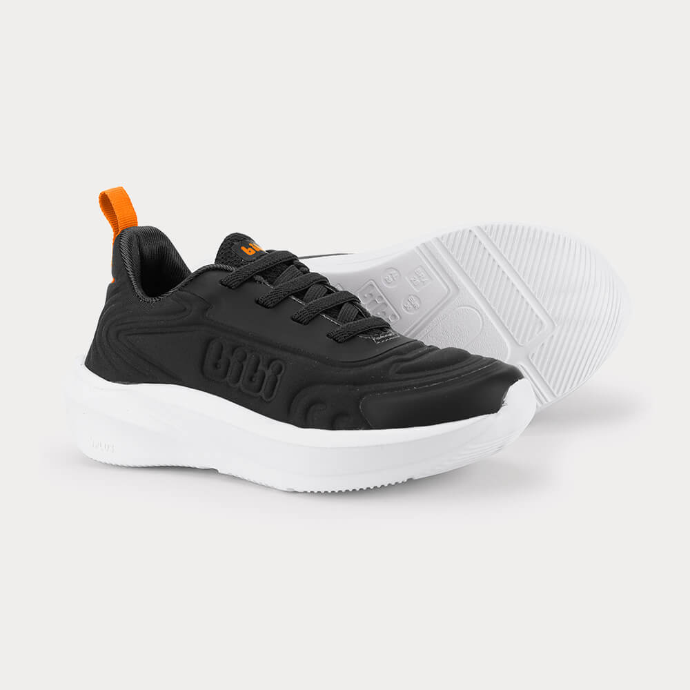 Tênis Infantil Bibi Volt Preto com Laranja