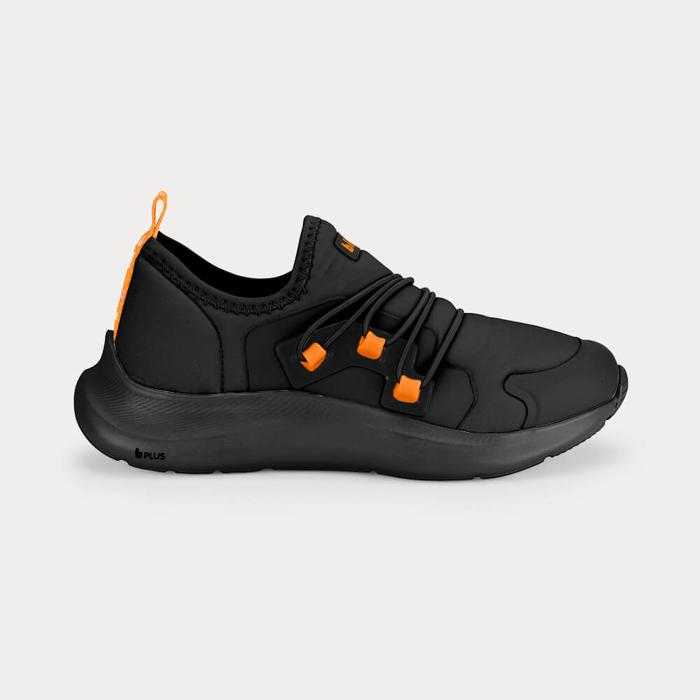 Tênis Infantil Bibi Action Preto com Laranja