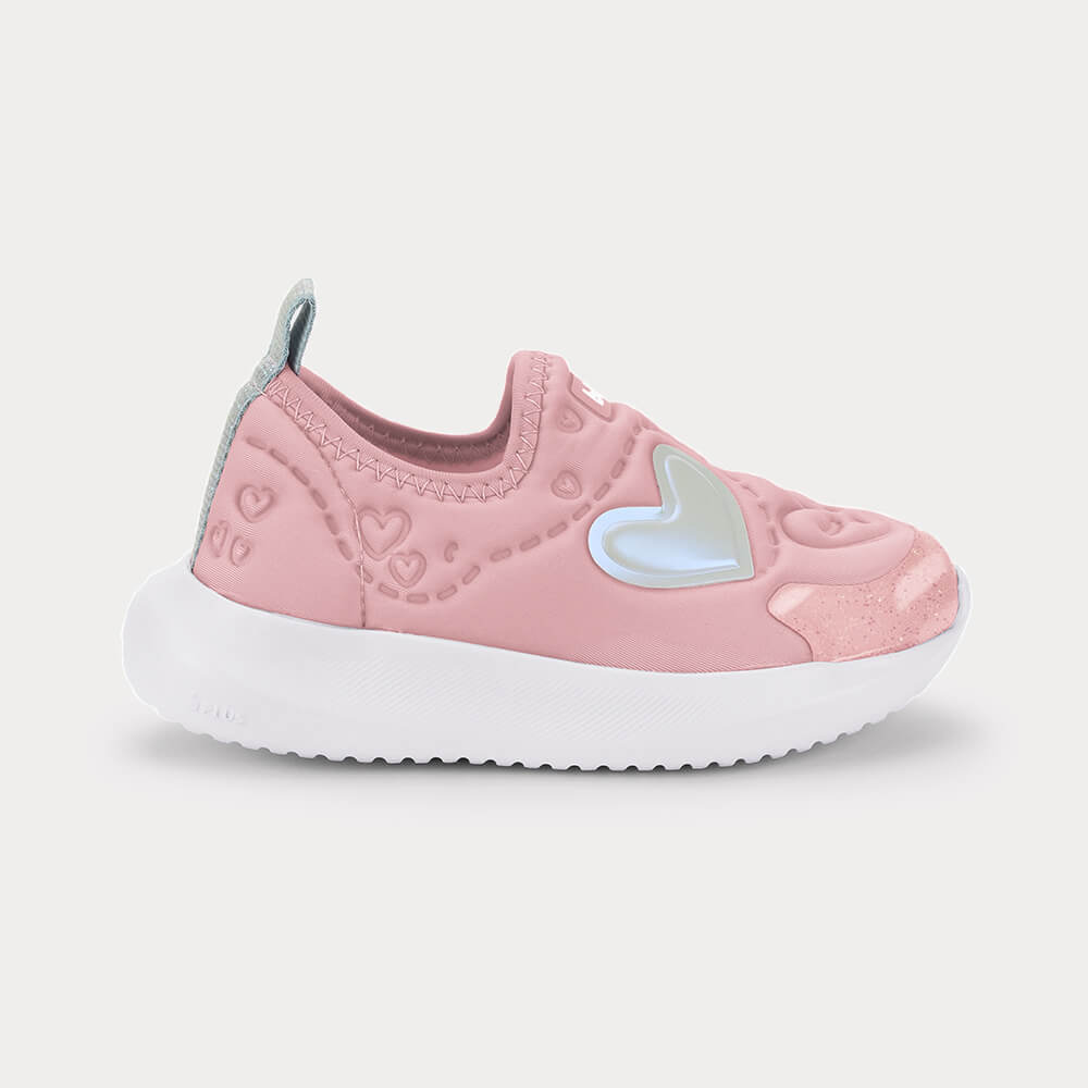 Tênis Infantil Bibi Flash Rosa de Coração