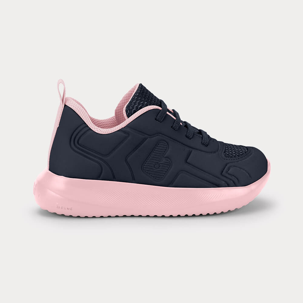 Tênis Infantil Bibi Flash Azul Marinho com Rosa - 20