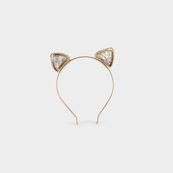 Tiara Infantil Bibi Dourada de Gatinho 16
