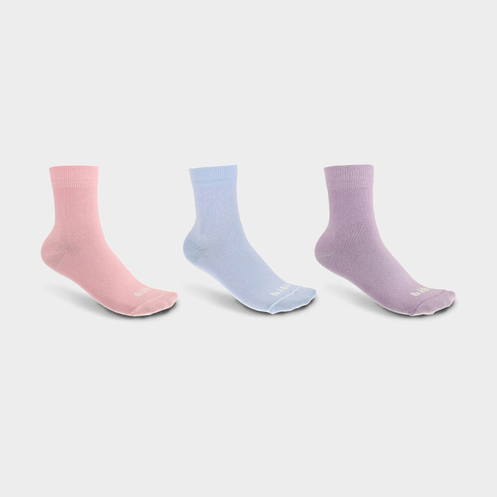 Kit de Meias Infantil Bibi Mini em Tons Pastel