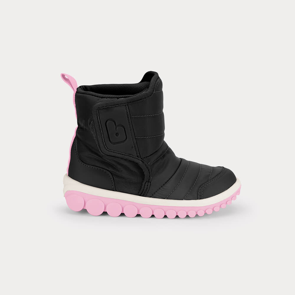 Bota Infantil Bibi Roller 2.0 Drop Preta com Rosa
