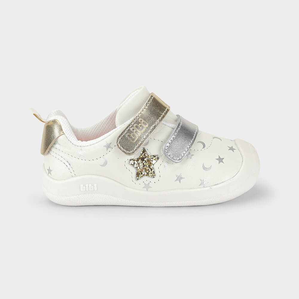 Tênis Infantil Bibi Fisioflex 5.0 Branco com Prata