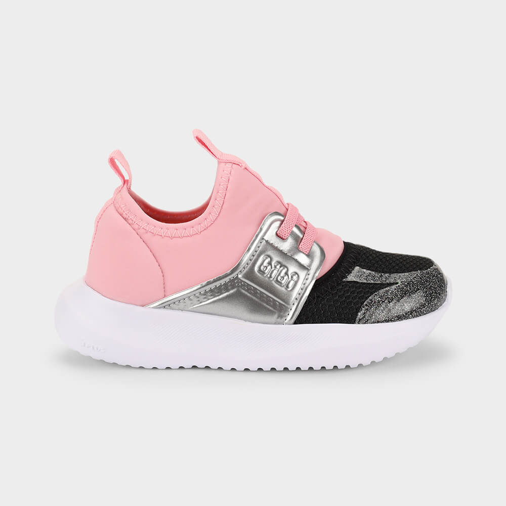 Tênis Infantil Bibi Flash Rosa com Prata