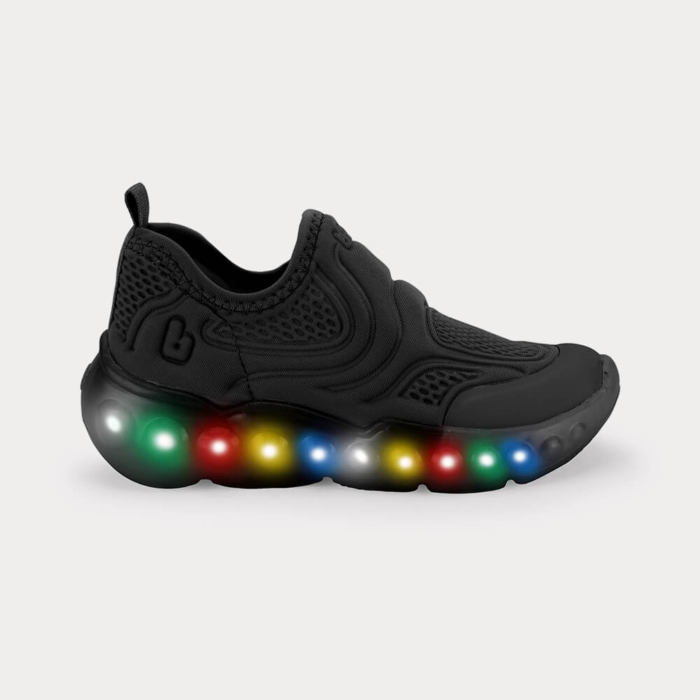 Tênis Infantil de Luz Bibi Roller Celebration 3.0 Preto