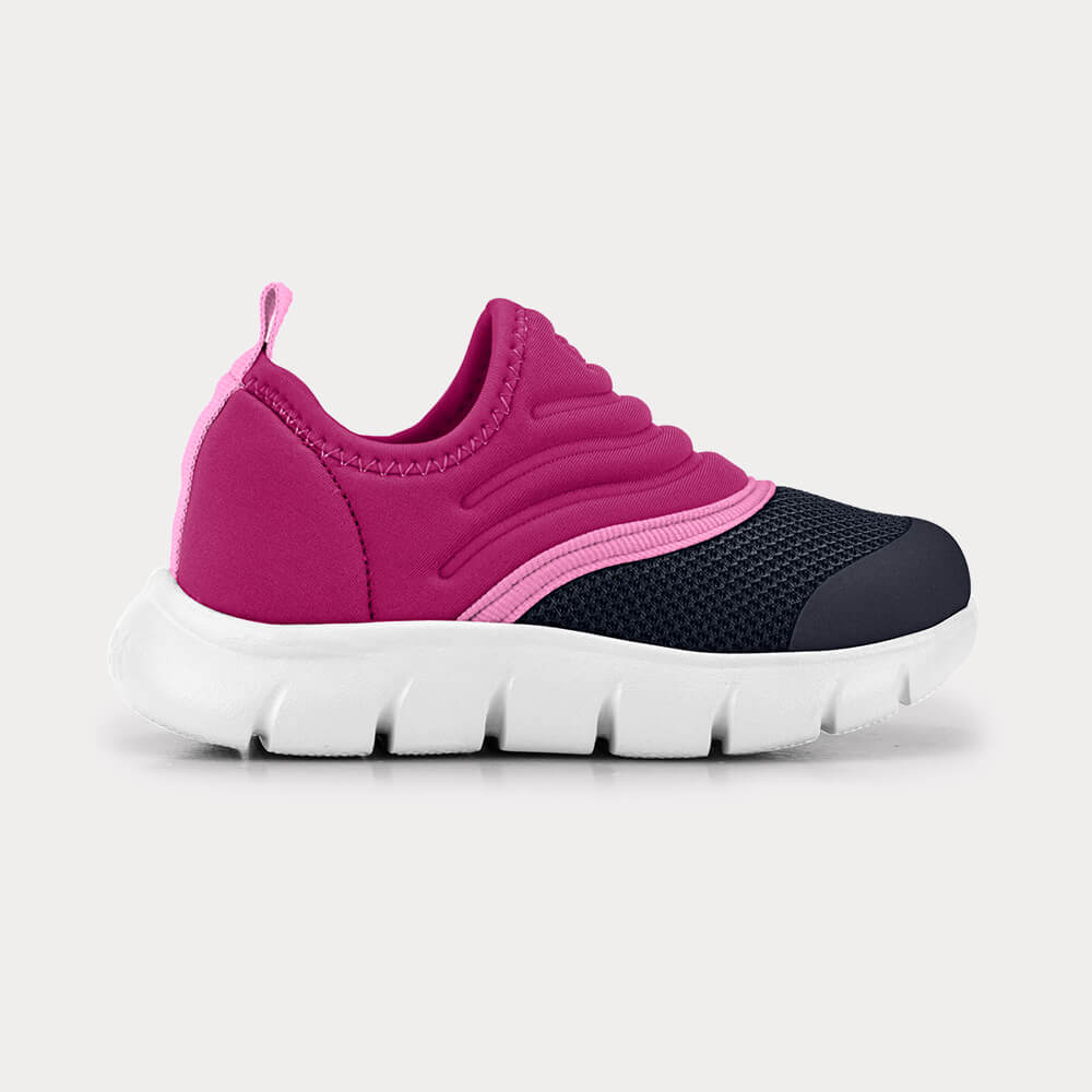 Tênis Infantil Bibi Energy Baby 2.0 Azul Marinho com Rosa 1225179