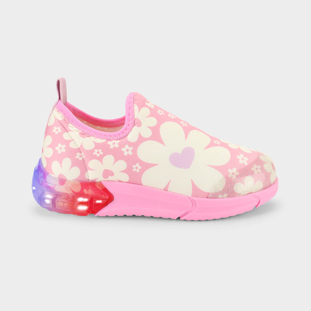 Tênis Infantil Bibi Space Rosa de Flores 1228175