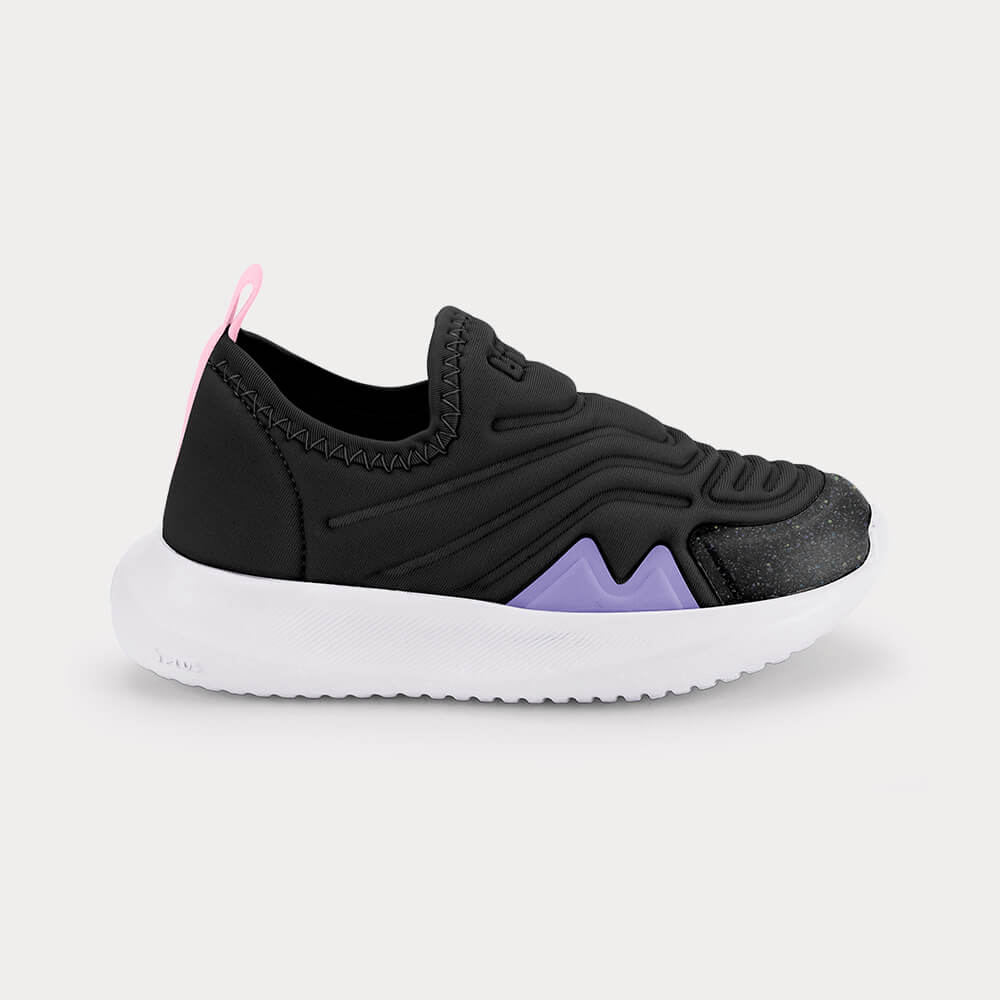 Tênis Infantil Bibi Flash Preto com Lilás 1232290
