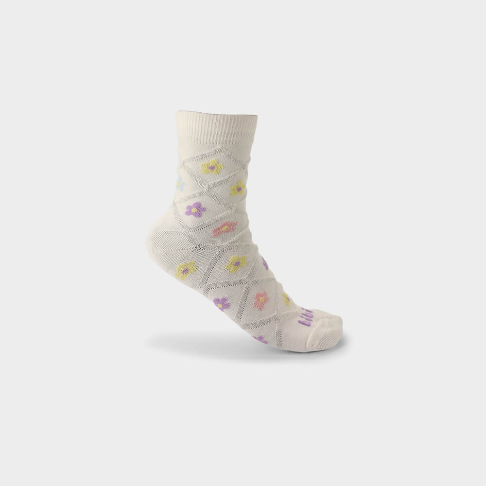 Meia Infantil Kids III Branca de Flores
