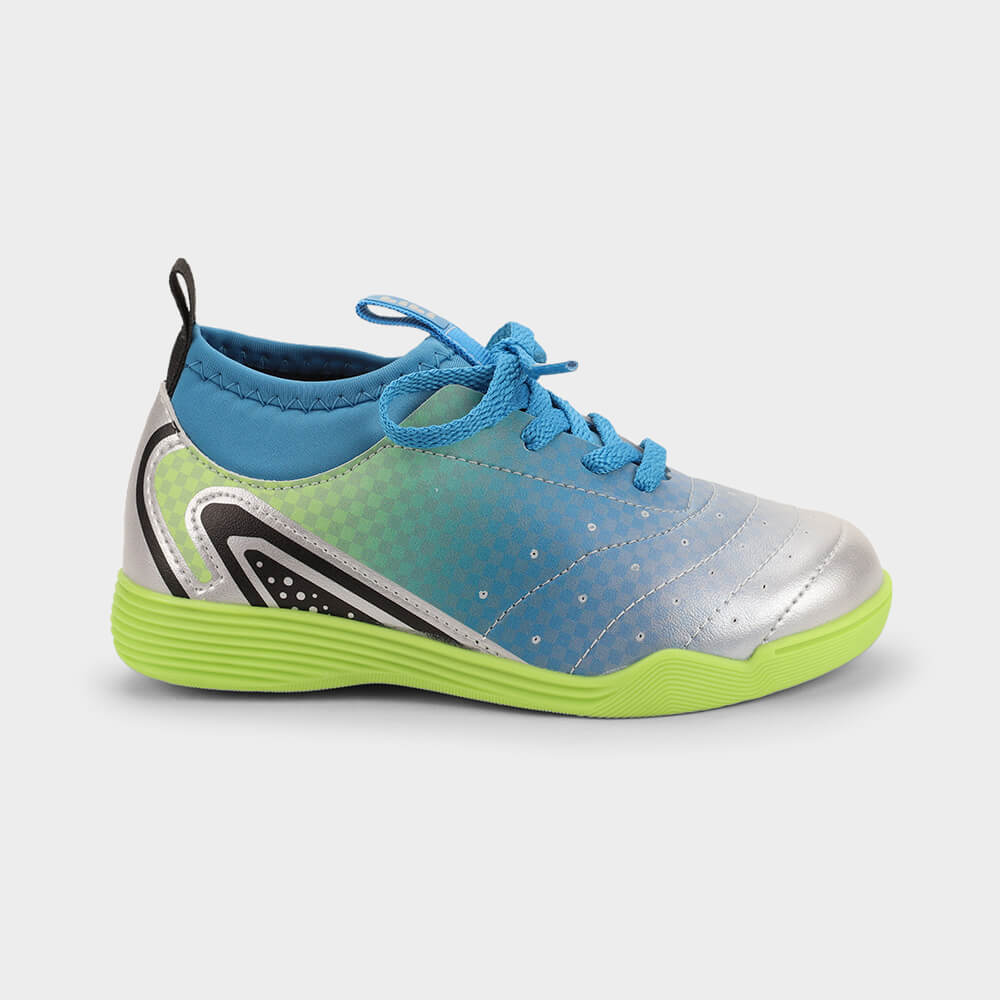 Chuteira Infantil Bibi Hunter Azul com Verde
