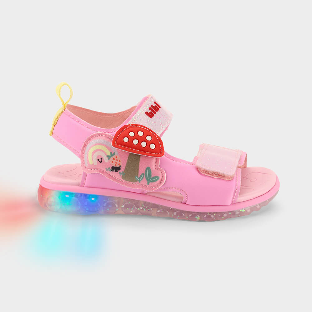 Sandália Infantil de LED Bibi Summer Roller Light 2.0 Rosa