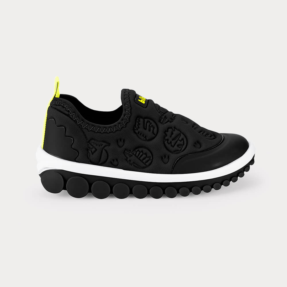 Tênis Infantil Bibi Roller 2.0 Preto de Dinossauro