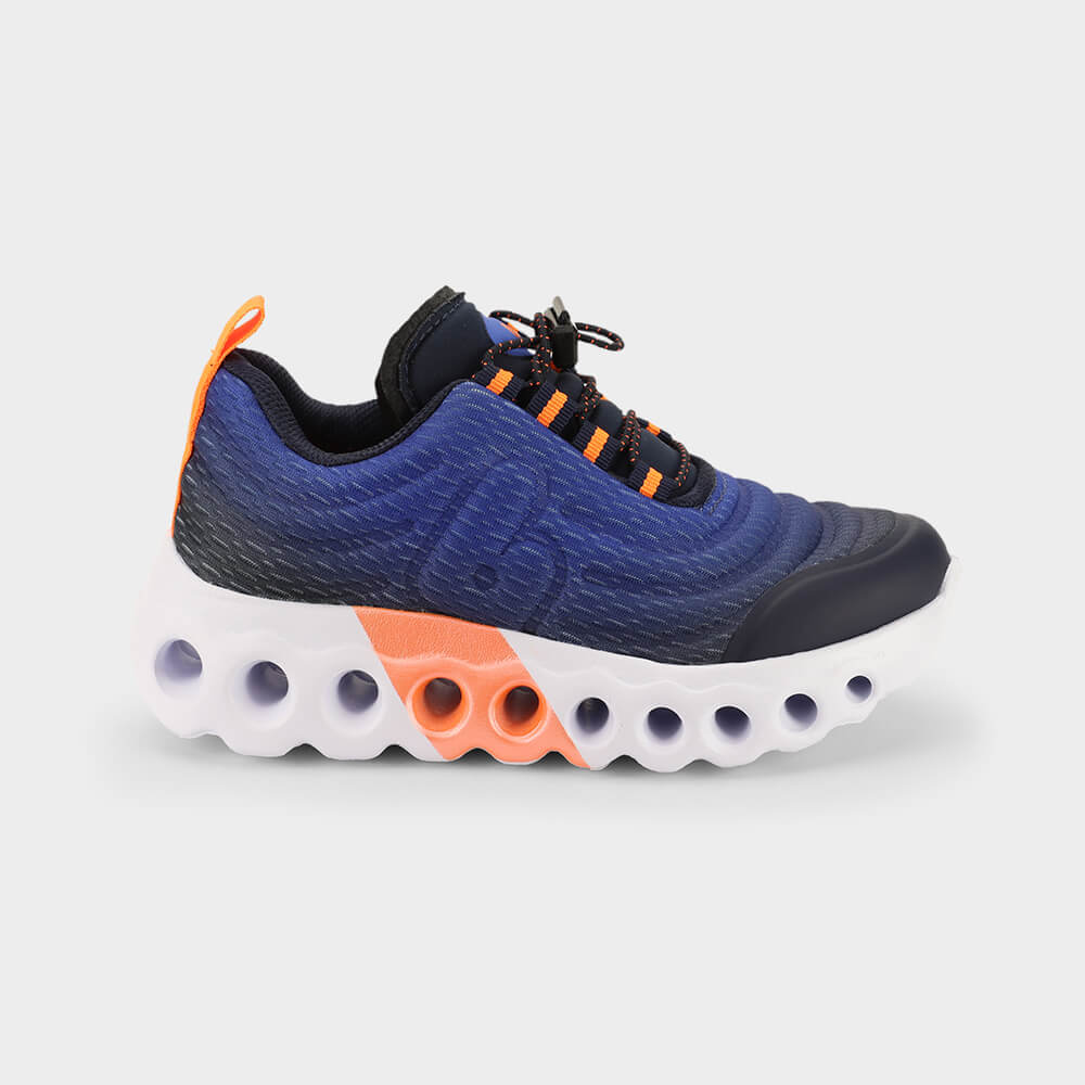 Tênis Infantil Bibi Roller Sport Azul Marinho com Laranja
