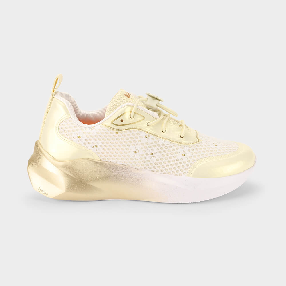 Tênis Infantil Bibi Evolution 2.0 Branco com Dourado