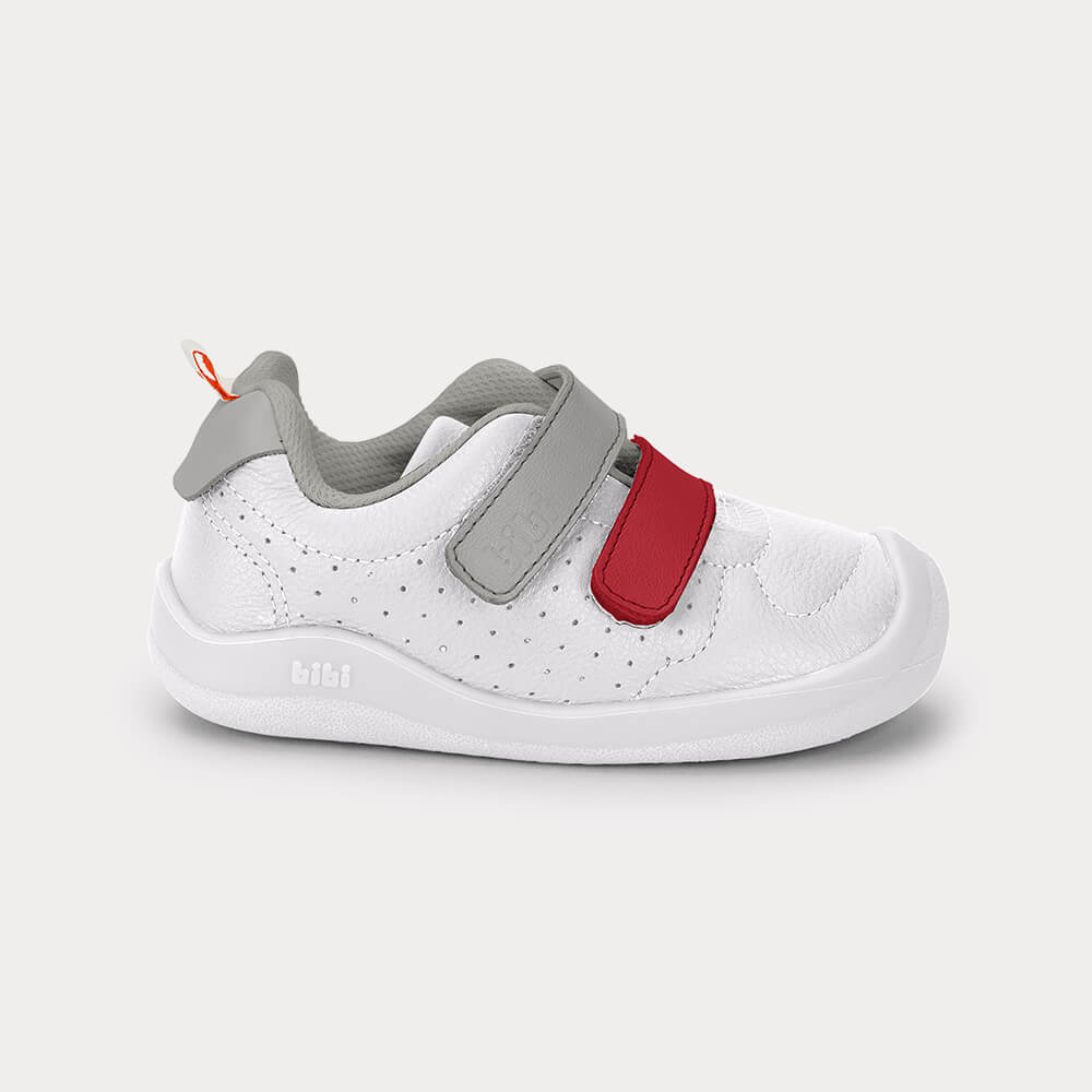 Tênis Infantil Bibi Fisioflex 5.0 Branco com Vermelho