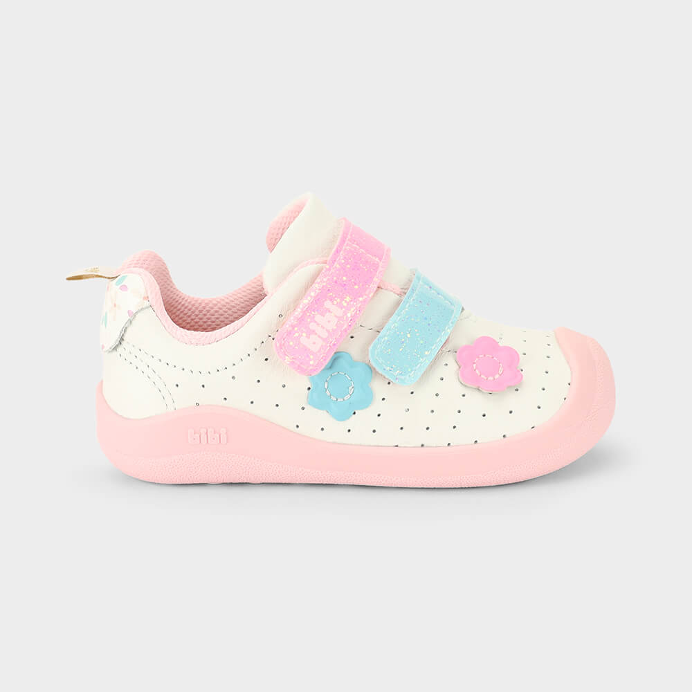 Tênis Infantil Bibi Fisioflex 5.0 Branco com Rosa