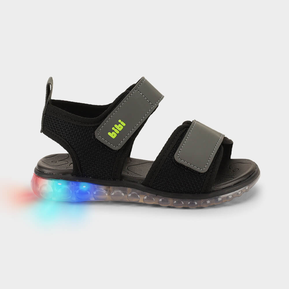 Sandália Infantil de LED Bibi Summer Roller Light 2.0 Preto