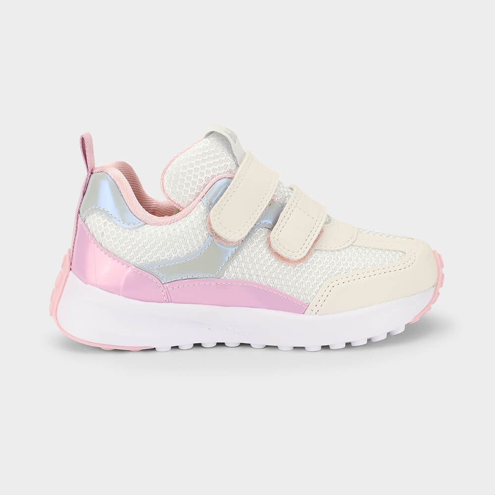 Tênis Infantil Bibi Jogging Branco com Rosa