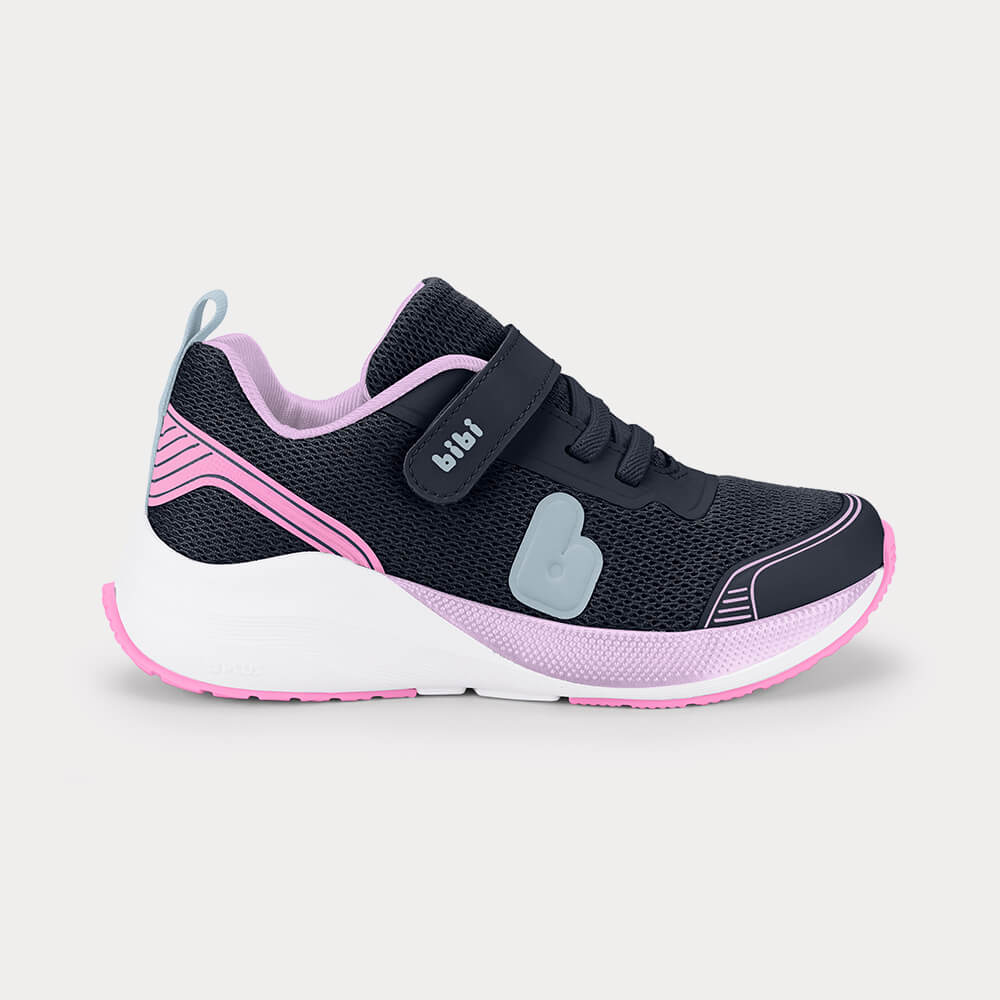 Tênis Infantil Bibi High School Azul Marinho com Lilás